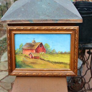 Small vintage oil painting